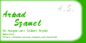 arpad szamel business card