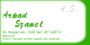 arpad szamel business card